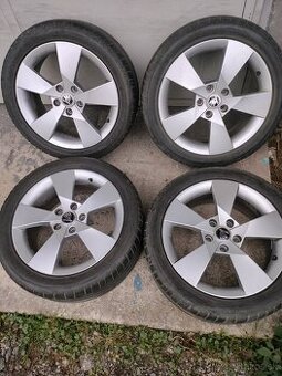 4ks alu disky orig. Škoda 5x112 r17 225/45 5mm