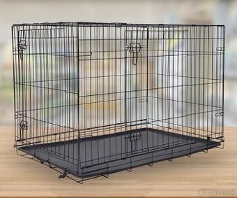 Skladacia psia klietka 2 dvere