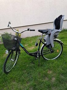 Dámsky bicykel s detskou sedačkou