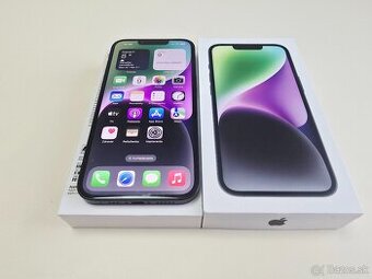APPLE iPhone 14 128GB Midnight,KAPACITA BATÉRIE 100%