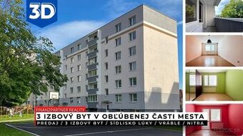 3 izbový byt, Sídlisko Lúky, Vráble +3D