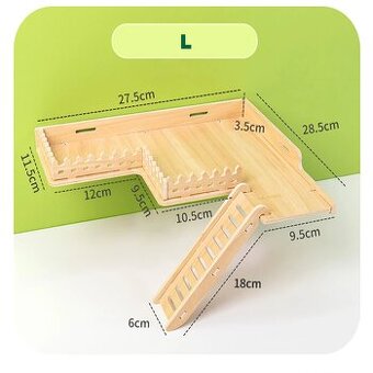 Drevená terasa do terária pre škrečkov