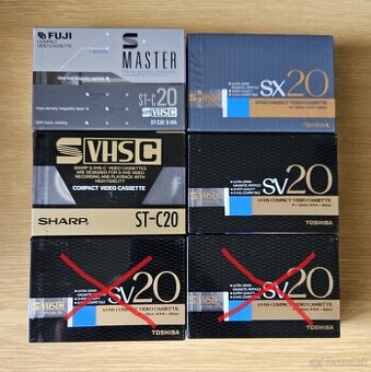 FUJI-SHARP-TOSHIBA Profi kamerové videokazety S-VHS-C - 1