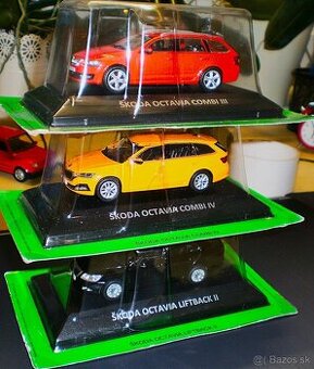 ŠKODA OCTAVIA II.,III.,IV. 1:43 , DE AGOSTINI , KALEIDOSKOP