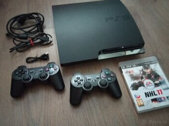 PS3 Slim, vela hier, 2 ovládače
