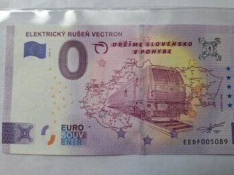 0 eurova bankovka souvenir Slovensko