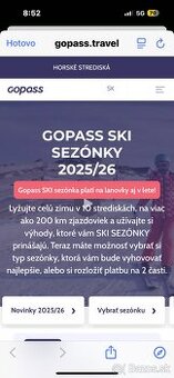 GOPASS SKI SEZÓNKA 2025/26