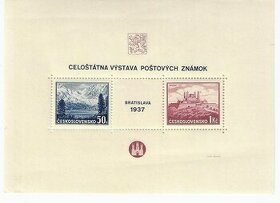 Predám pošt. známky Československa - 1937 - výstava 
