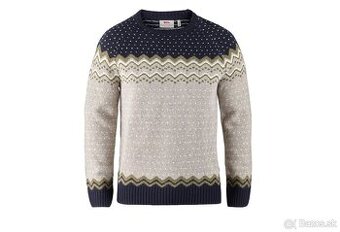 Vlnený sveter Fjallraven Ovik Knit Sweater W Navy