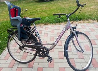 Dámsky bicykel s detskou sedačkou