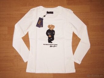 Ralph Lauren dámske tričko s dlhým rukávom biele