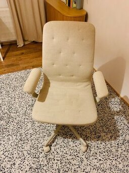 MULLFJÄLLET Konferenčná stolička s kolieskami, Naggen béžová