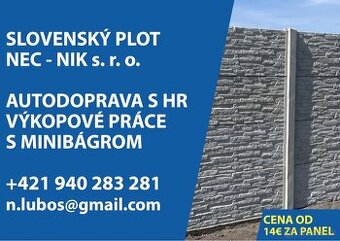 Vyroba Predaj a Montaz betotonoveho plotu