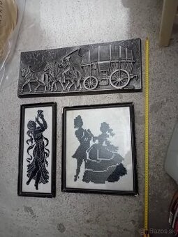 Dreveny , vyšívaný obraz