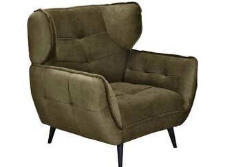 Široké kreslo Ariana, zelené - 1