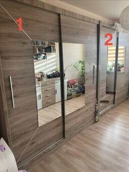 2x šatníková skriňa - cena spolu 