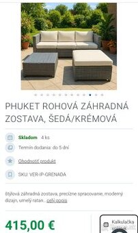 Záhradné sedenie