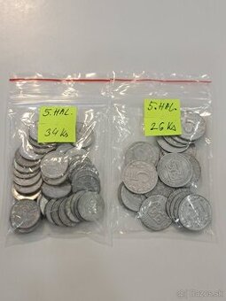 Mince 5,10,20,50, halierov