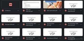 SCIO VŠP testy + cvičebnica na LFUK, podklady na prijimacky