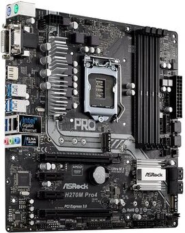 Matičná doska ASROCK H270M PRO4 + Intel i5 7500 + Chladič