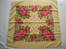 Ručník šatka,vyšívaná nástenka a obrus