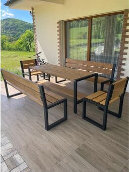 PREDÁM ZÁHRADNY SET KOV PLUS DREVO