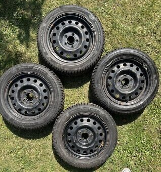 Plechové disky + zimné pneu 205/55 R16 91H M+S