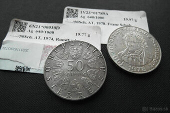 Staré mince 2ks striebro