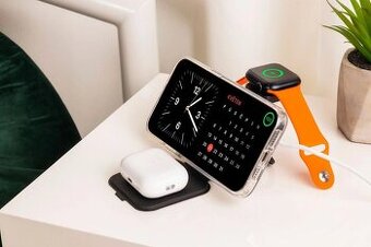 Bezdrôtová nabíjačka 3v1 Fixed MagFlex Alu, skladací, 18W