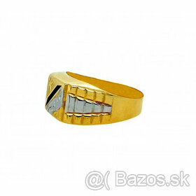 Zlatý pánský prsten, kombinované zlato - NOVÝ