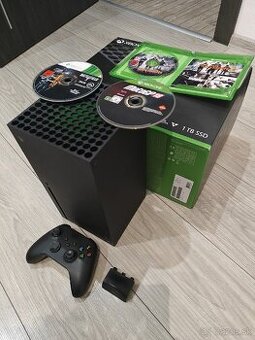 Xbox Series X 1TB SSD + 3 hry + nabíjacia batéria