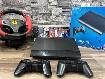 Playstation 3 super slim 500gb + volant + hry