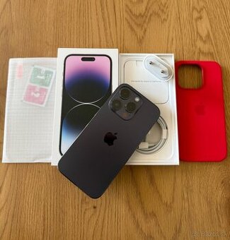 iPhone 14 Pro 128 gb Deep Purple v záruke + príslušenstvo