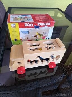 ZOO drevený kamión so zvieratkami