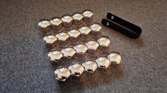 Krytky matíc kolies 17 mm – chrómové