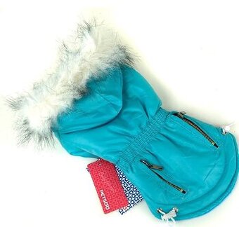 Čisto nový kabátik pre psíka modrý/červený