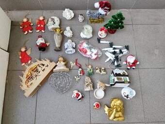 Predám týchto 33 ks Vianočných dekorácií. CENA ZA VŠETKO: 14