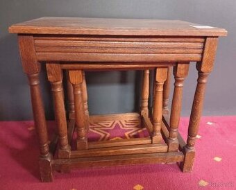 B11. trio stolceky, masiv, max v 47 cm, max s 51 cm, max h 3