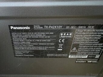 Plazmový TV Panasonic TX-P42X10Y – 42" HD Ready