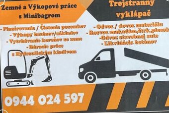 Minibáger-vyklápač-sklápač