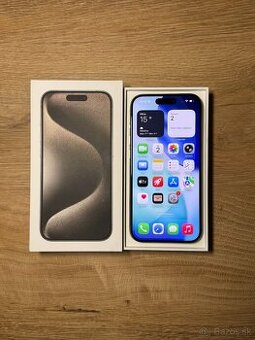 Apple iPhone 15 Pro 256GB Natural Titanium TOP STAV