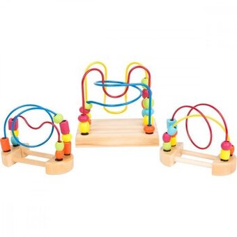 Vedomostne eko hračky Súprava 3 motorických korálkových dráh