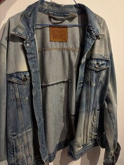 Washed riflová bunda košeľa LEVIS