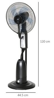 Stojanový ventilátor s rozprašovačom hmly