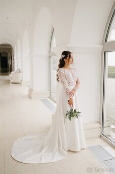 Svadobné šaty s čipkou