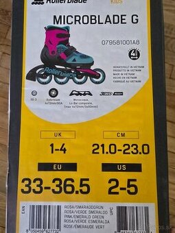 Korcule inline Rollerblade Microblade G 33-36,5