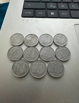 10 halierov Československa 11 ks - 1989 (4 ks), 1982, 1987,