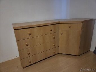 Komoda buk svetlý - 2 ks