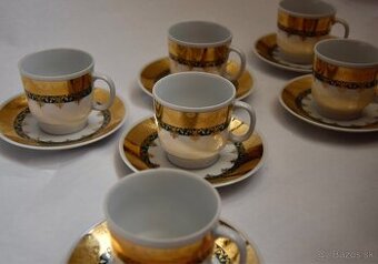 Sada porcelánových šáliek a tanierikov H&C