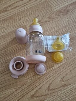 Flasa s nahradnymi cumlikmi BIBS - ruzova